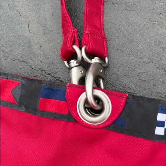 90s LL Bean Tote Bag Outdoor Sailing maritime Flag Boat bag - Picture 5 of 11